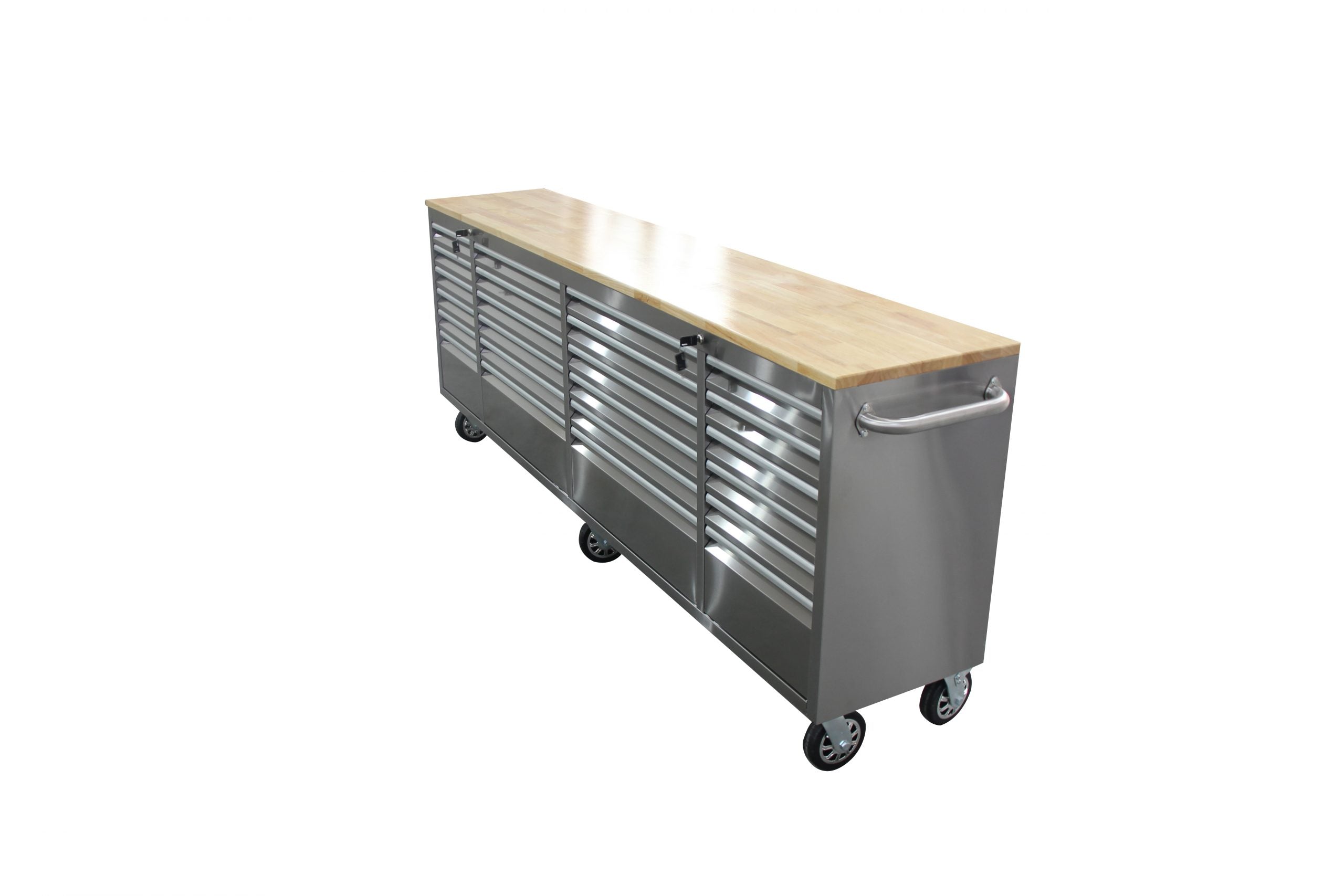 New 24-Drawer 8 ft Stainless Steel Tool Bench