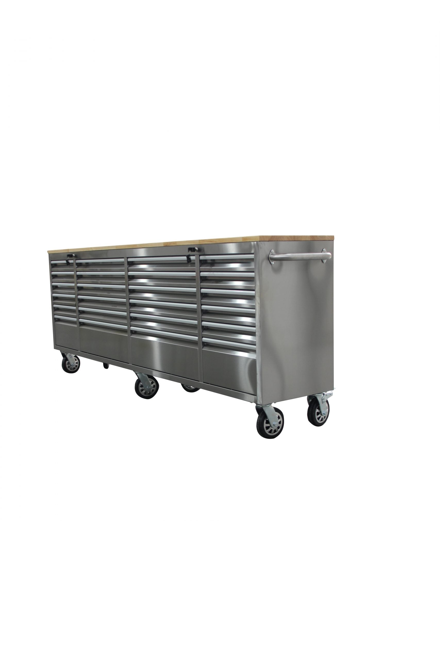 New 24-Drawer 8 ft Stainless Steel Tool Bench
