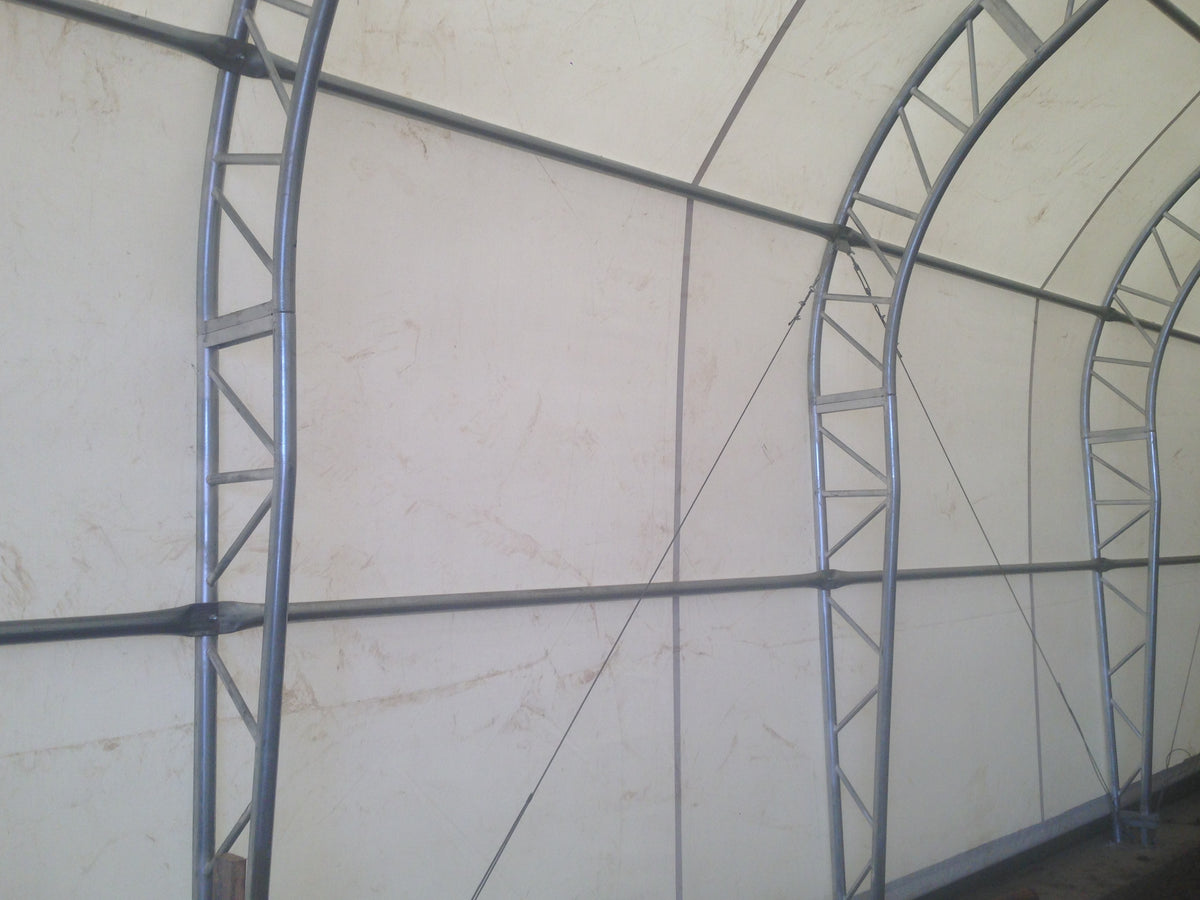 50′ Wide Double Truss Storage Buildings – Heavy-Duty PVC Shelter