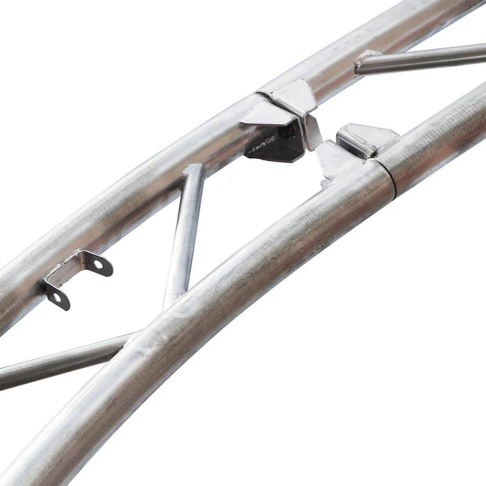 40' x 40' Dual Truss Container Shelter with Enclosed End Wall & Front Drop