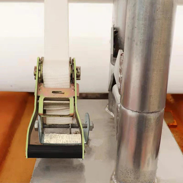 40' x 40' Dual Truss Container Shelter with Enclosed End Wall & Front Drop