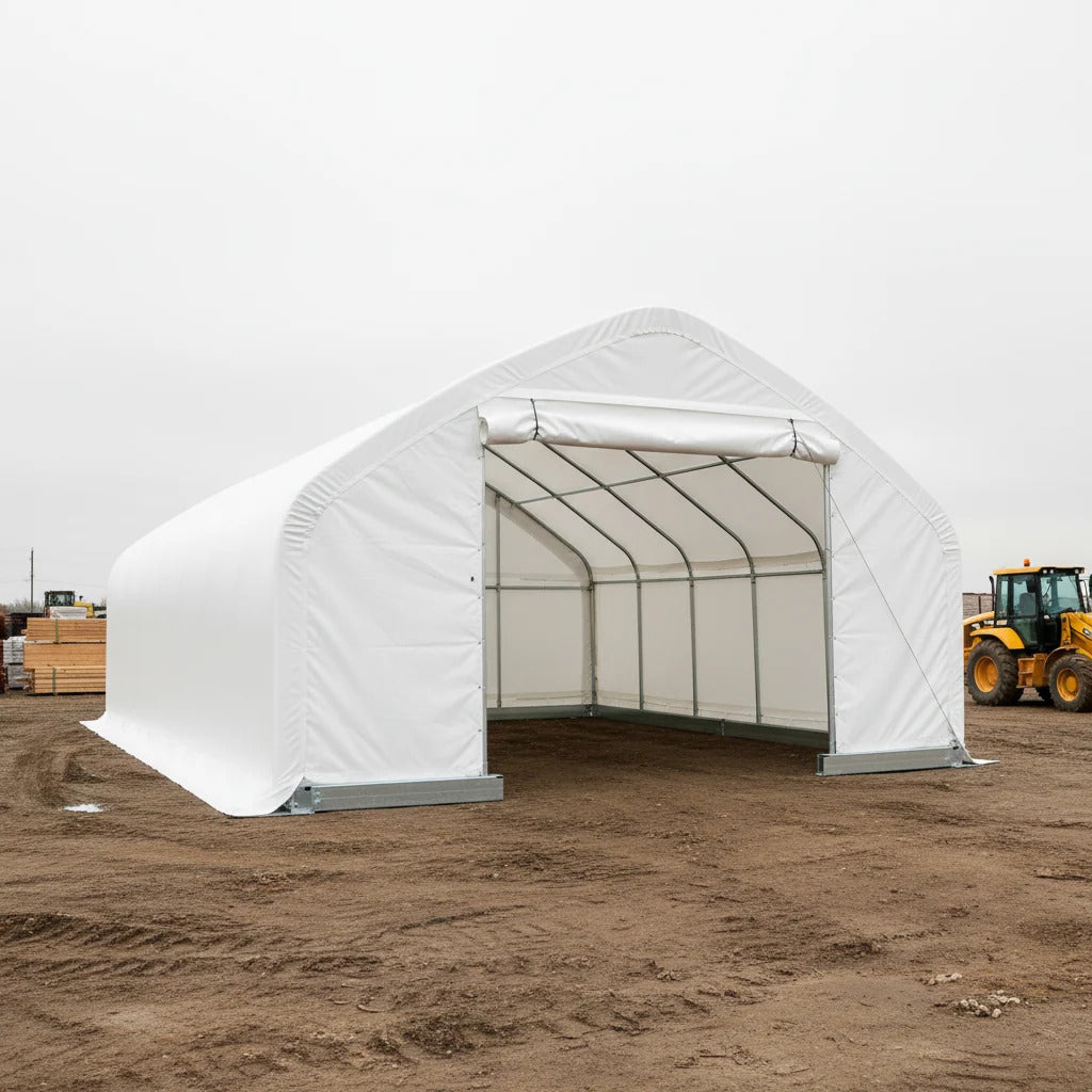 NEW 20X40X12 PEAK STORAGE SHELTER
