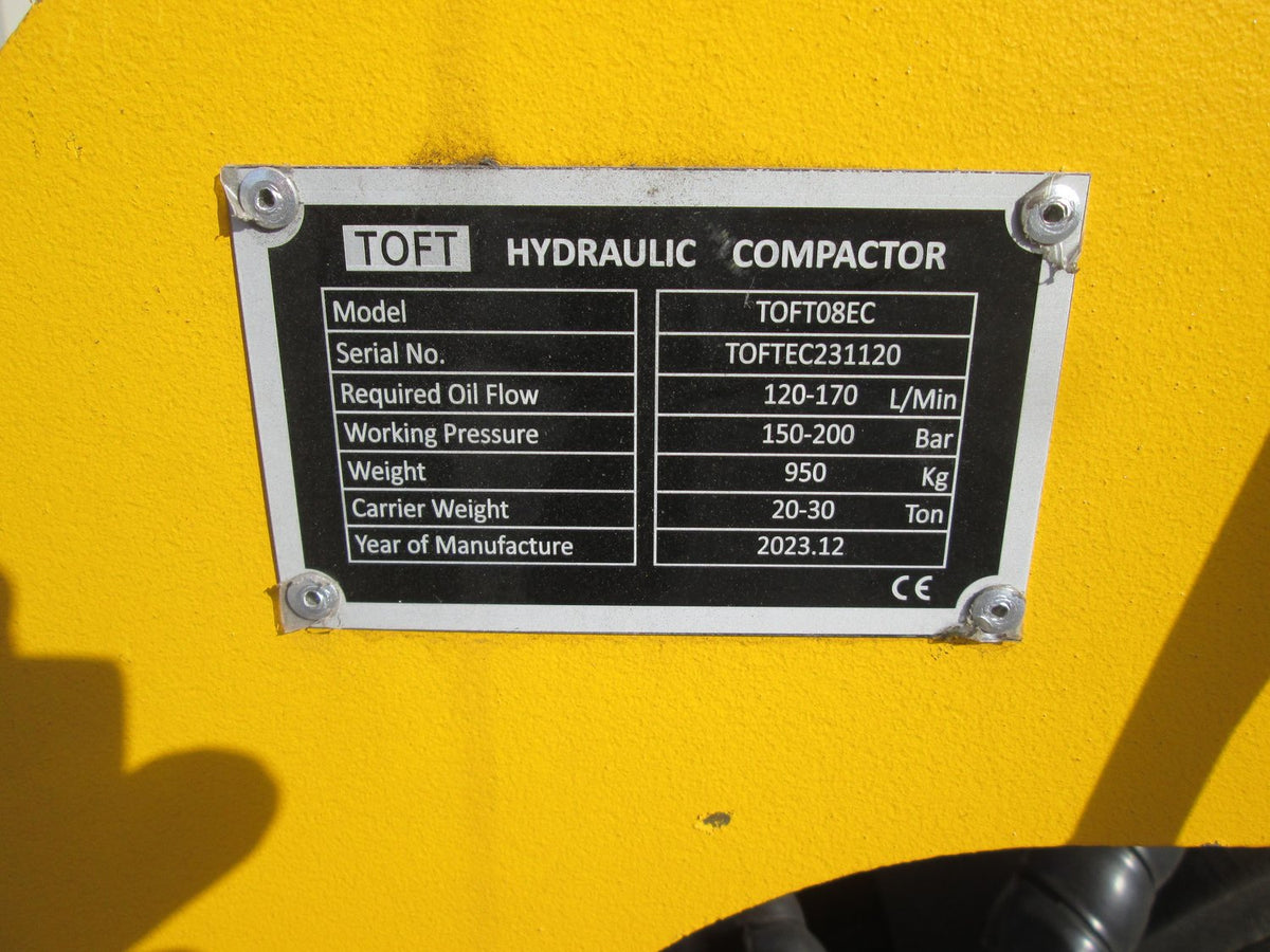 NEW TOFT HYDRAULIC PLATE COMPACTOR 31.5"x46" TAMPER