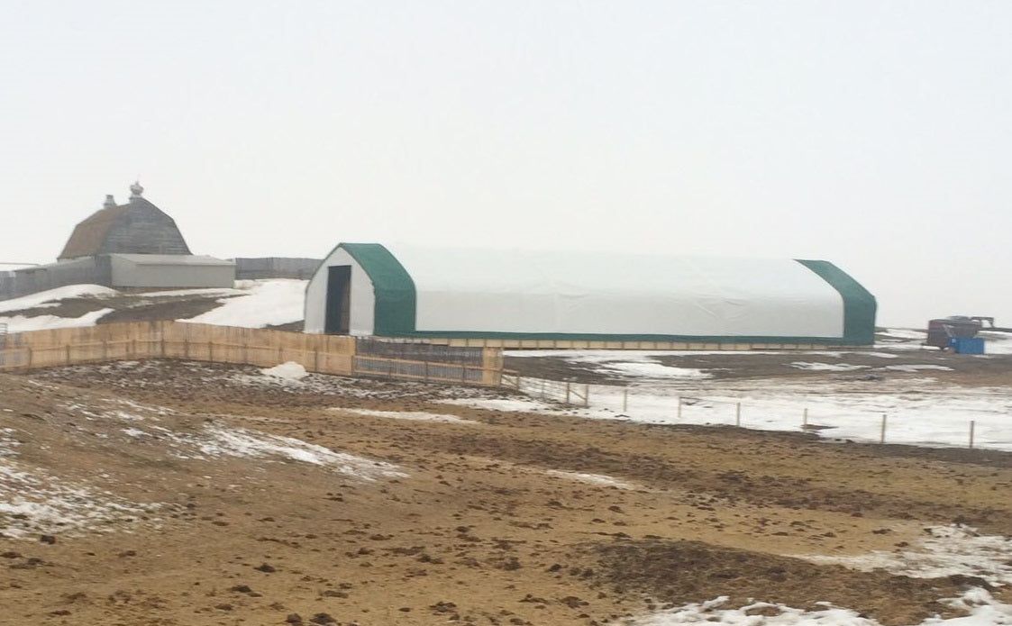50′ Wide Double Truss Storage Buildings – Heavy-Duty PVC Shelter