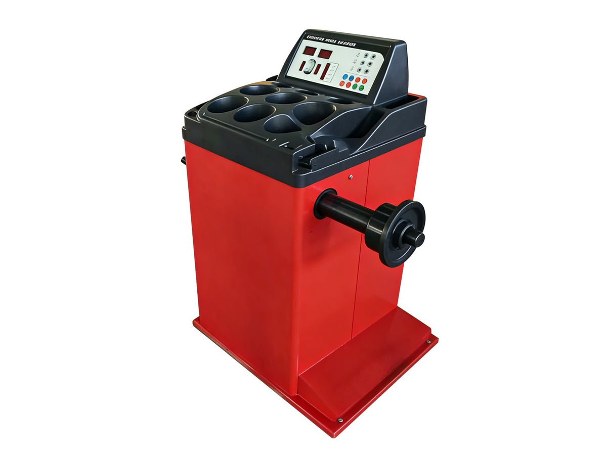Heavy-Duty Digital Wheel Balancer Machine – Automotive Tire Balancing Equipment – Red