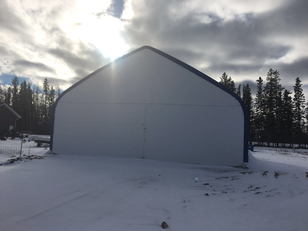 50′ Wide Double Truss Storage Buildings – Heavy-Duty PVC Shelter