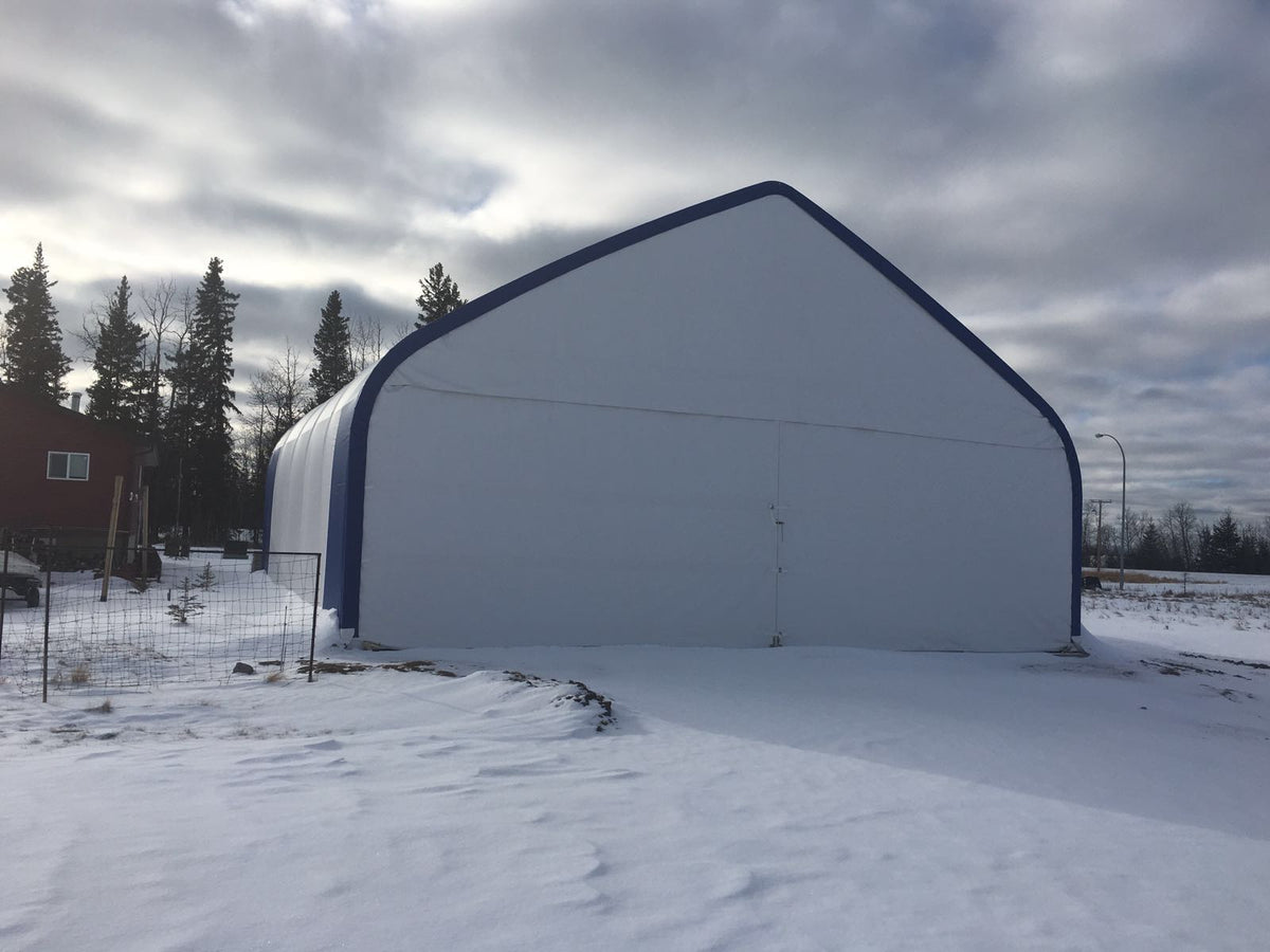 50′ Wide Double Truss Storage Buildings – Heavy-Duty PVC Shelter