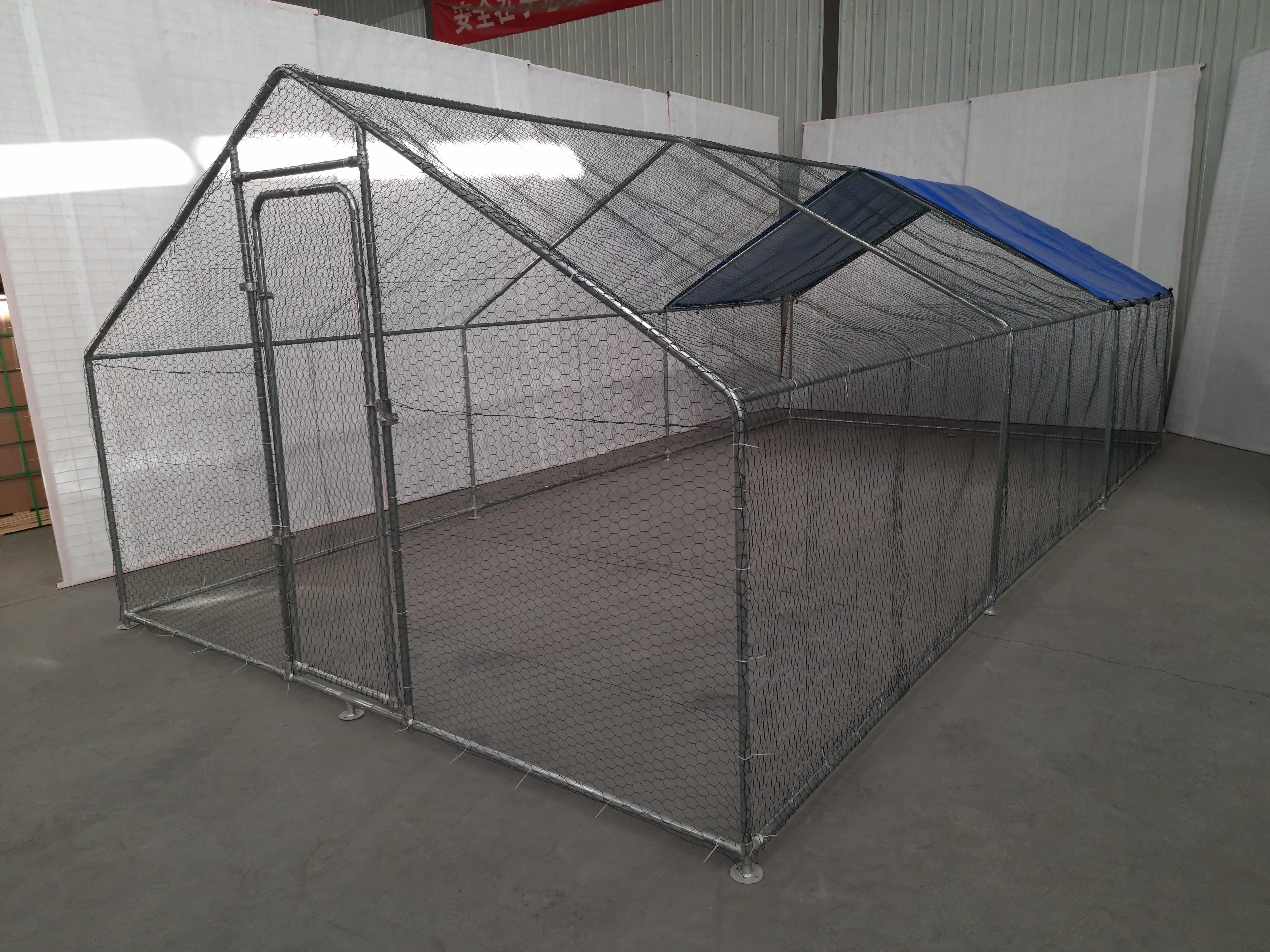10x20 FT Dog Kennel & Chicken Run – Fenced Compound Cage with Durable Metal Frame