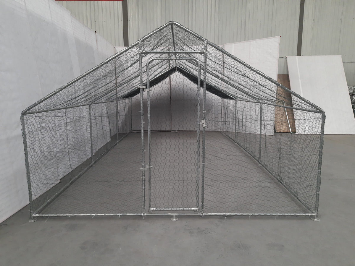 10x20 FT Dog Kennel & Chicken Run – Fenced Compound Cage with Durable Metal Frame