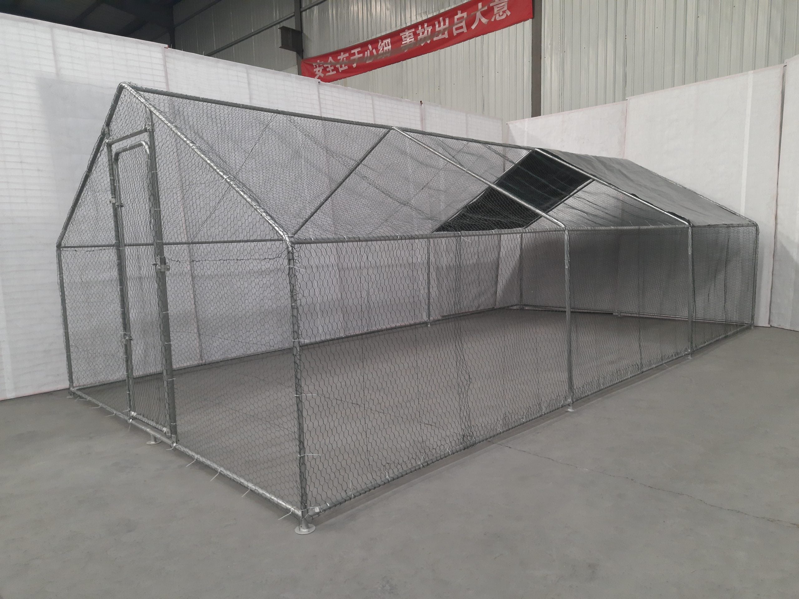 10x20 FT Dog Kennel & Chicken Run – Fenced Compound Cage with Durable Metal Frame