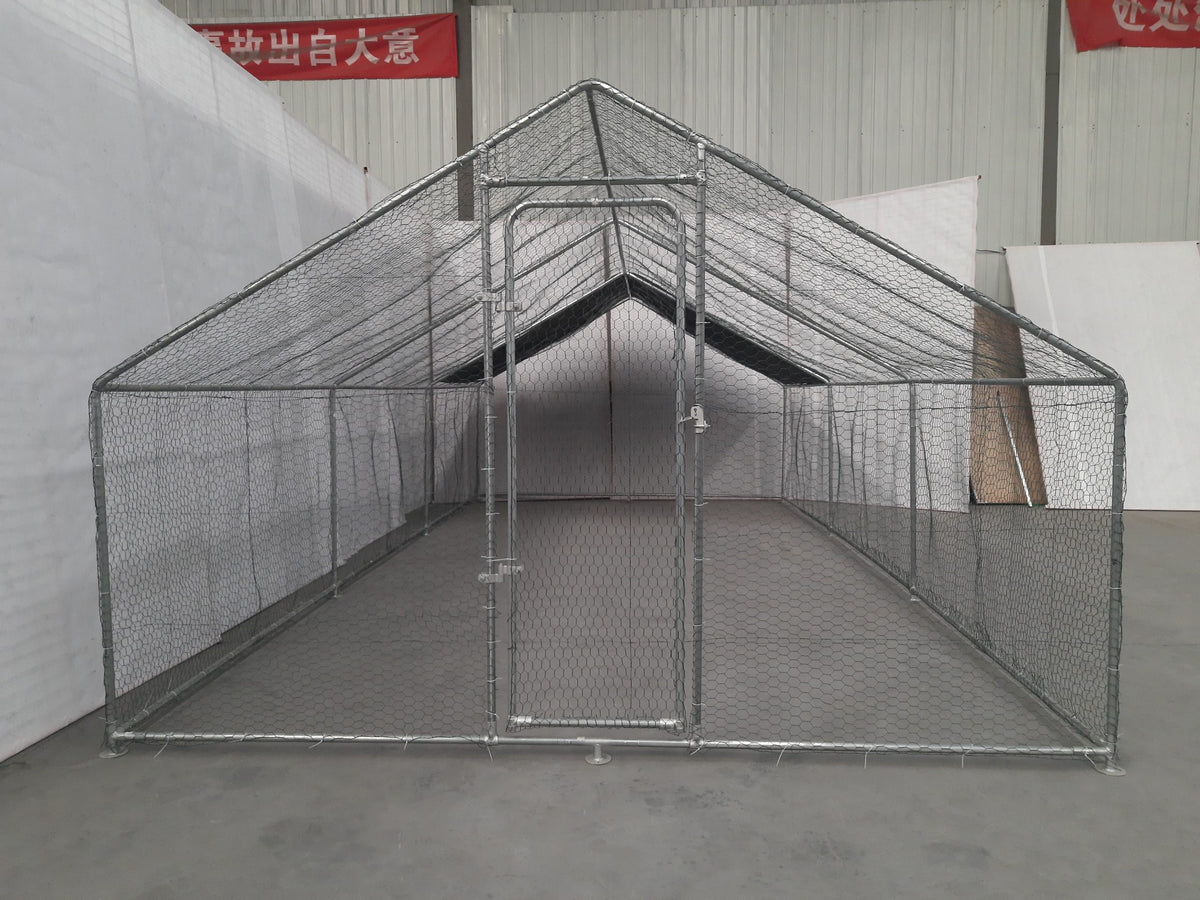 10x20 FT Dog Kennel & Chicken Run – Fenced Compound Cage with Durable Metal Frame