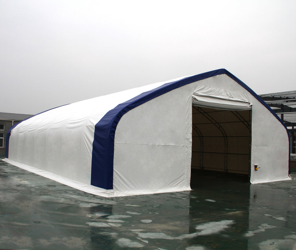 50′ Wide Double Truss Storage Buildings – Heavy-Duty PVC Shelter