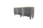 New 24-Drawer 8 ft Stainless Steel Tool Bench