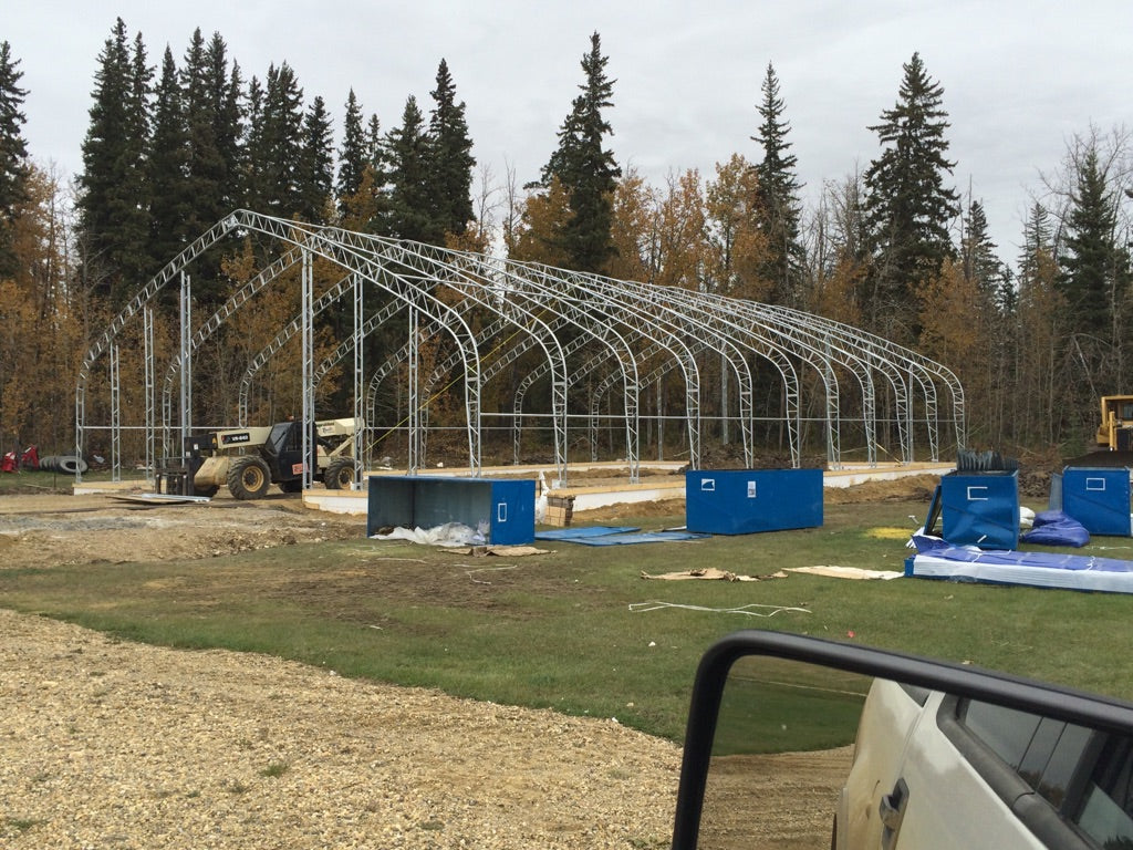 50′ Wide Double Truss Storage Buildings – Heavy-Duty PVC Shelter