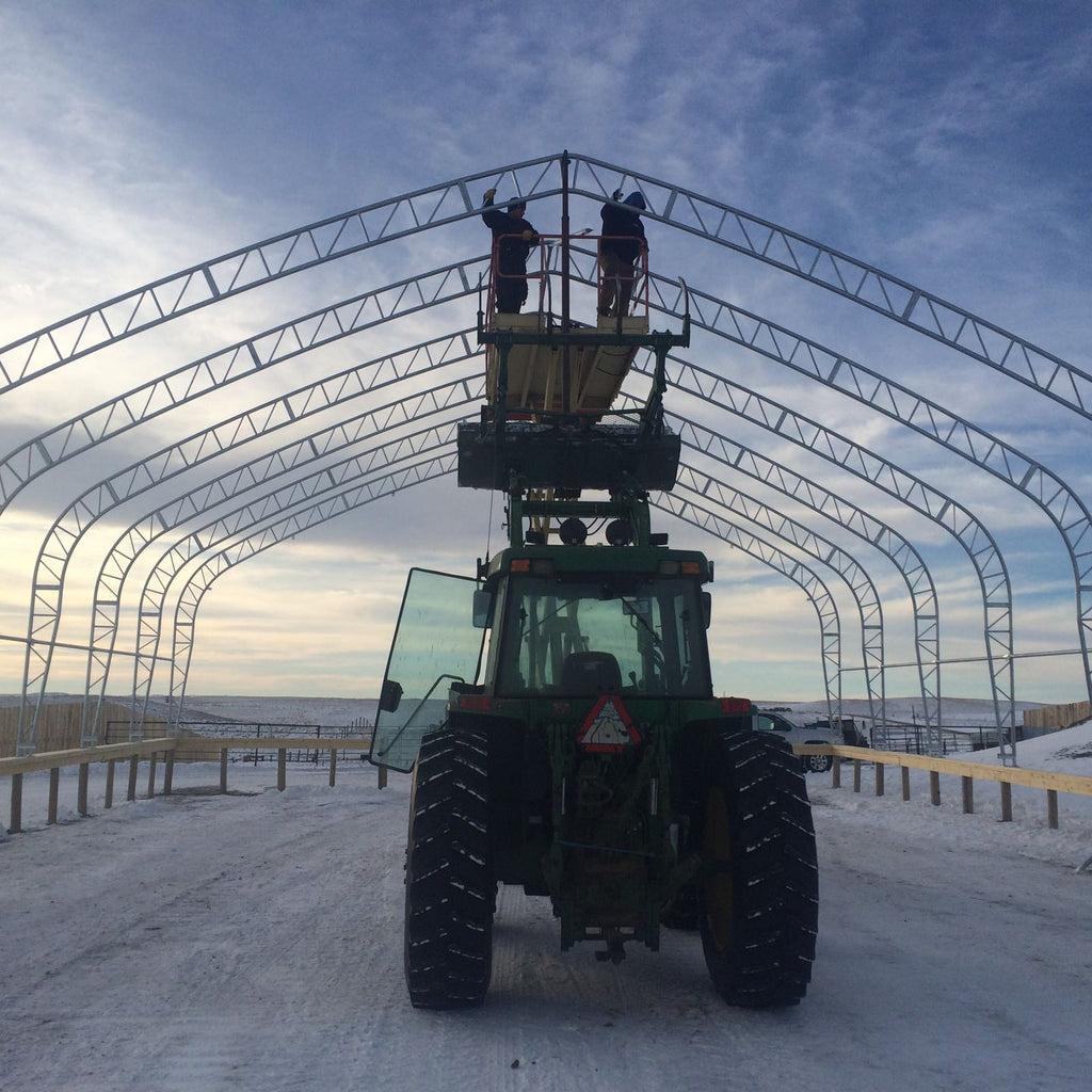 50′ Wide Double Truss Storage Buildings – Heavy-Duty PVC Shelter