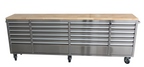 New 24-Drawer 8 ft Stainless Steel Tool Bench