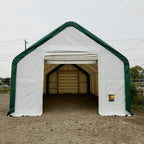 20FT DOUBLE TRUSS STORAGE SHELTER WITH FRONT&BACK WINCH DOOR