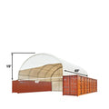 40' x 40' Dual Truss Container Shelter with Enclosed End Wall &amp; Front Drop