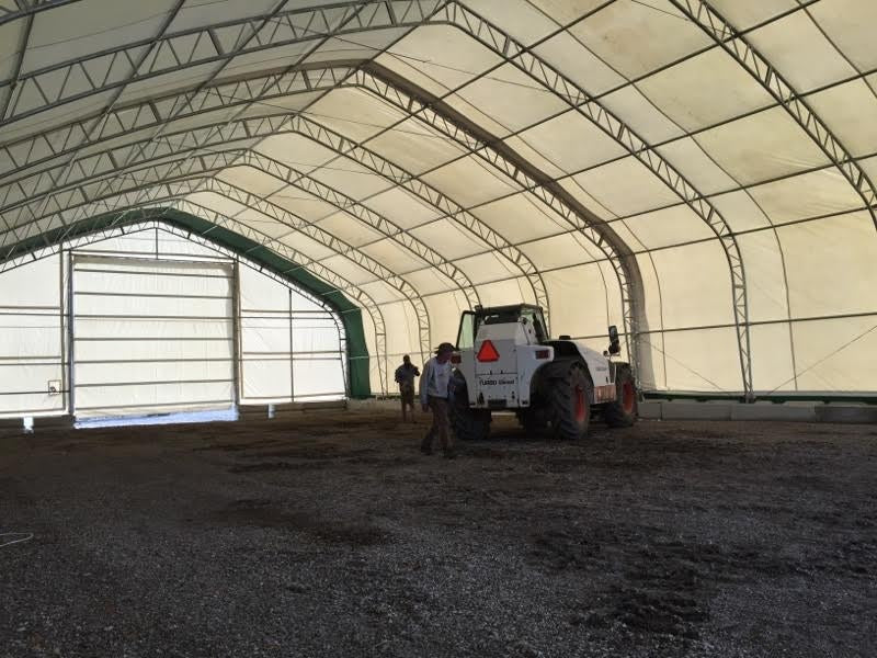 50′ Wide Double Truss Storage Buildings – Heavy-Duty PVC Shelter