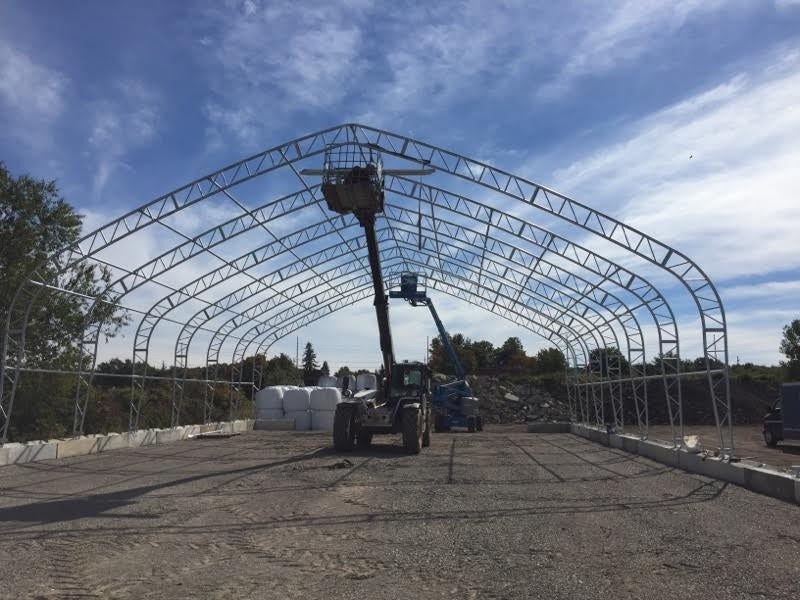 50′ Wide Double Truss Storage Buildings – Heavy-Duty PVC Shelter