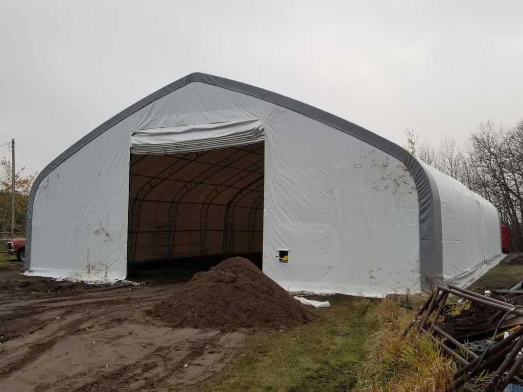 50′ Wide Double Truss Storage Buildings – Heavy-Duty PVC Shelter