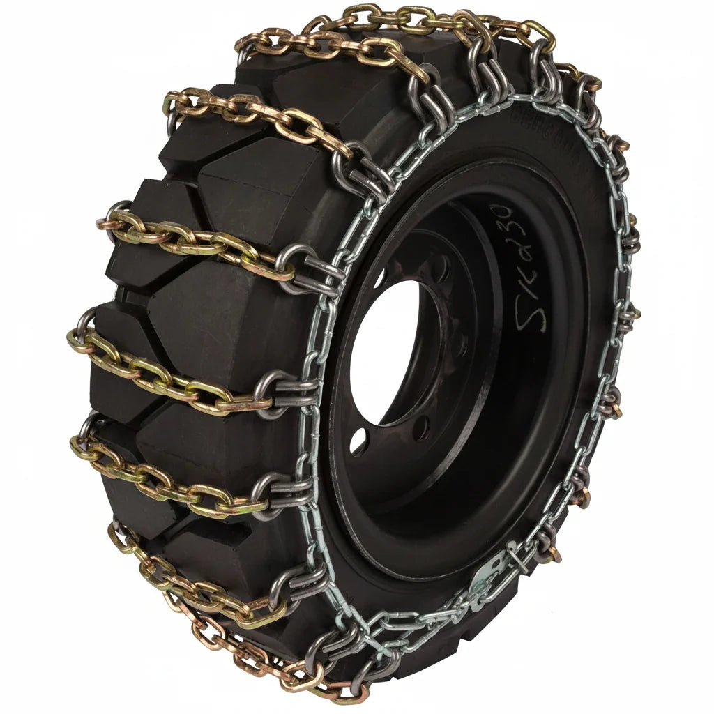 Heavy Duty Bobcat Skid Steer Tire Chains –10x16.5 & 12x16.5 | Twist & Square Link (FREE SHIPPING TO LOWER 48)