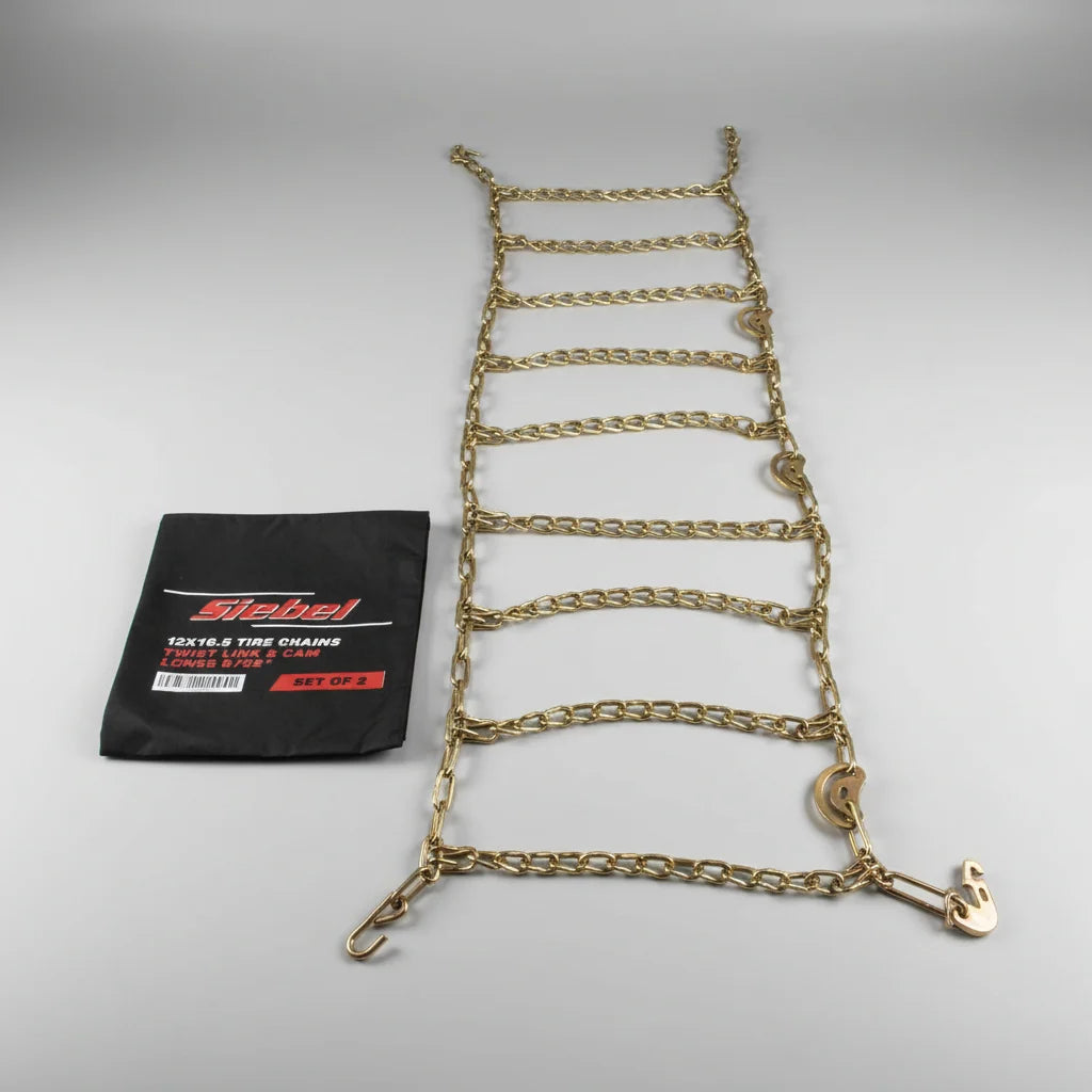 Heavy Duty Bobcat Skid Steer Tire Chains –10x16.5 & 12x16.5 | Twist & Square Link (FREE SHIPPING TO LOWER 48)