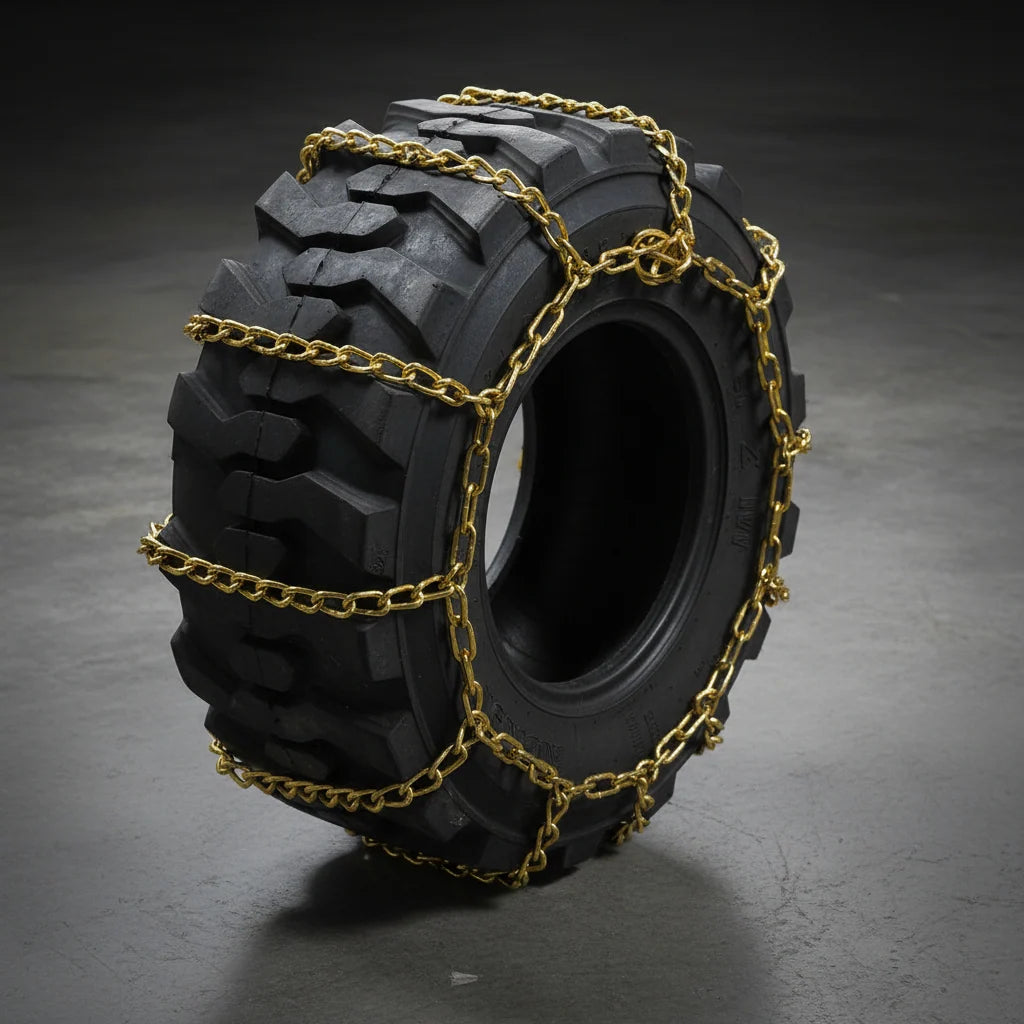 Heavy Duty Bobcat Skid Steer Tire Chains –10x16.5 & 12x16.5 | Twist & Square Link (FREE SHIPPING TO LOWER 48)